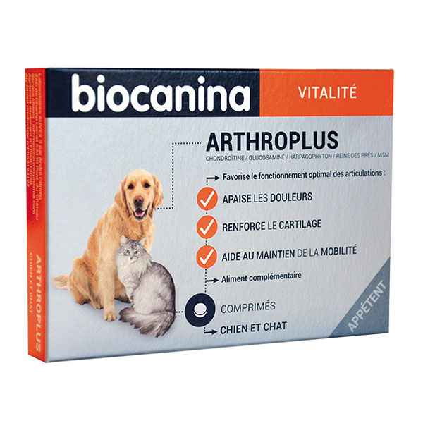Compléments alimentaires articulations chien et chat - ARTHROPLUS