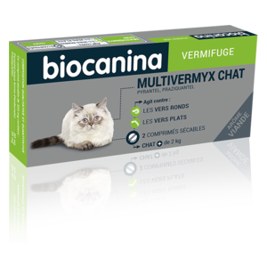 BIOCANINA Multivermyx Vermifuge Chat - 2 comprimés - 48063 